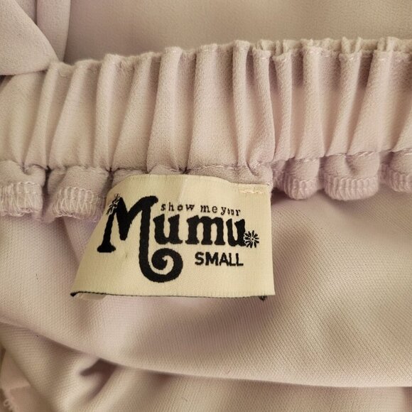 Show Me Your MuMu Amanda Chiffon lavender lilac wedding guest Maxi Dress Size S - Picture 8 of 8